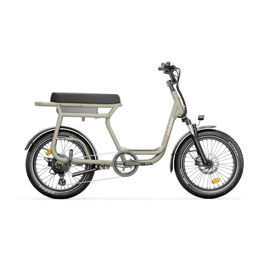 [YUVY-UP-GREEN-S] ELWING Yuvy 2 vélo électrique biplace cargo compact (Steppe, Standard (60km))