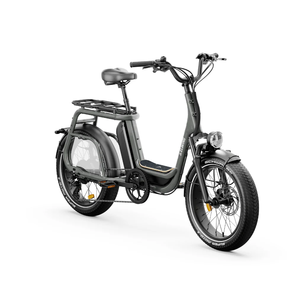 [AL005825] ELWING Ritmic - vélo électrique cargo longtail (Solo, Gris charbon, Standard (75km))